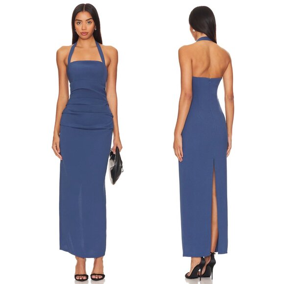 Lioness Dresses & Skirts - Lioness Blue Halter Maxi Dress